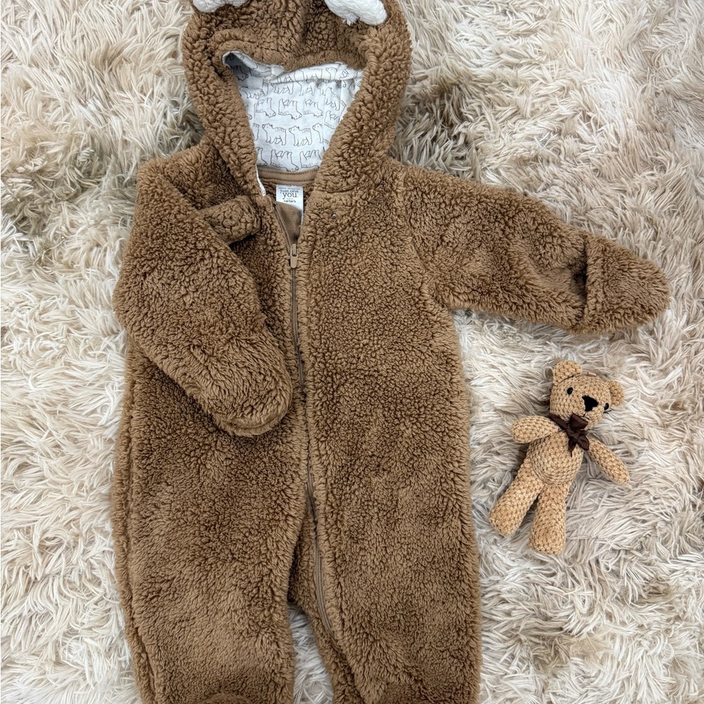 Cozy Brown Fleece Kids One Piece